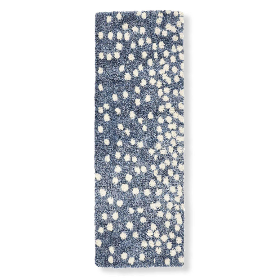 Confetti Shaggy - 2'6" x 12' / Denim Blue