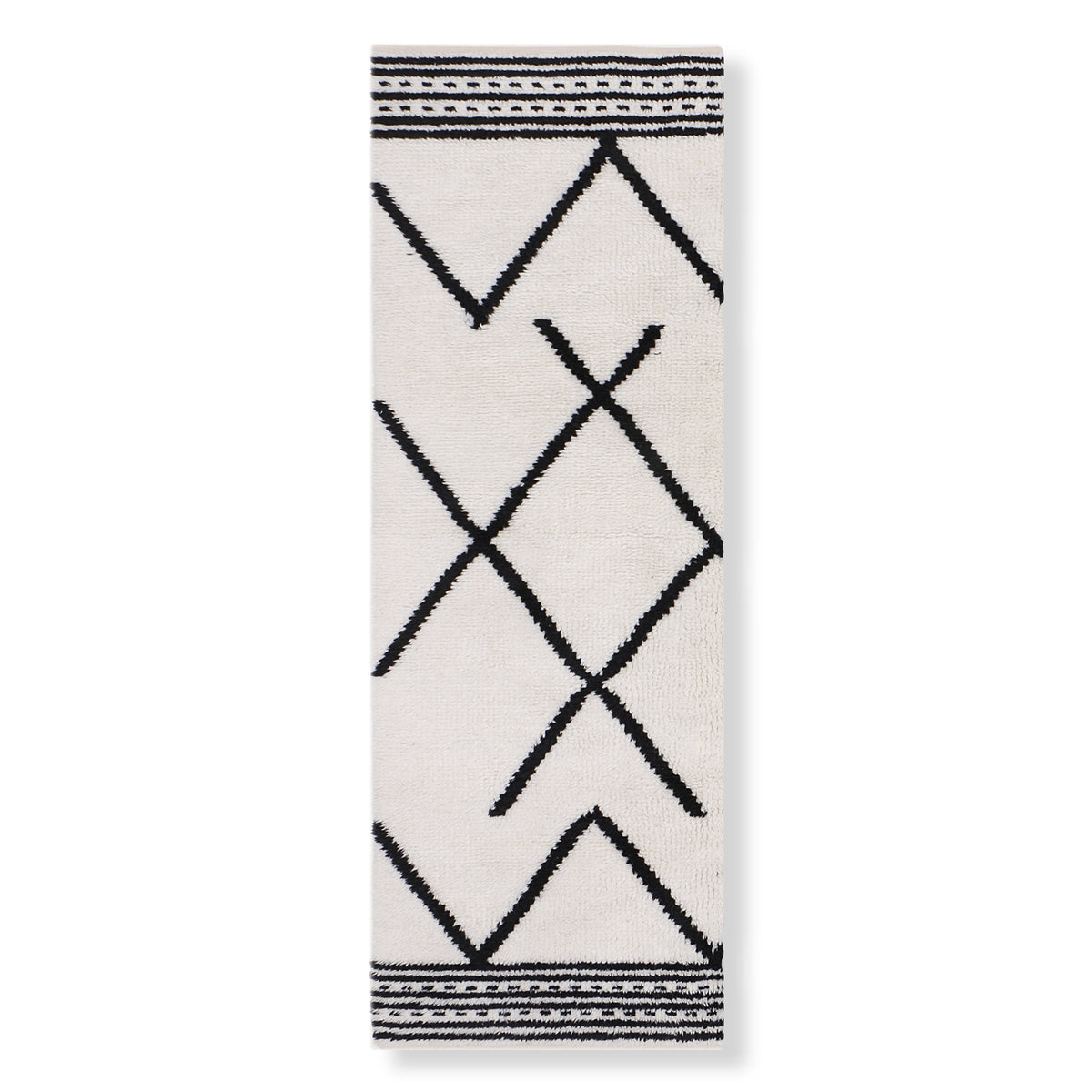 Crossing Lines - 2'6" x 7' / Black Beige