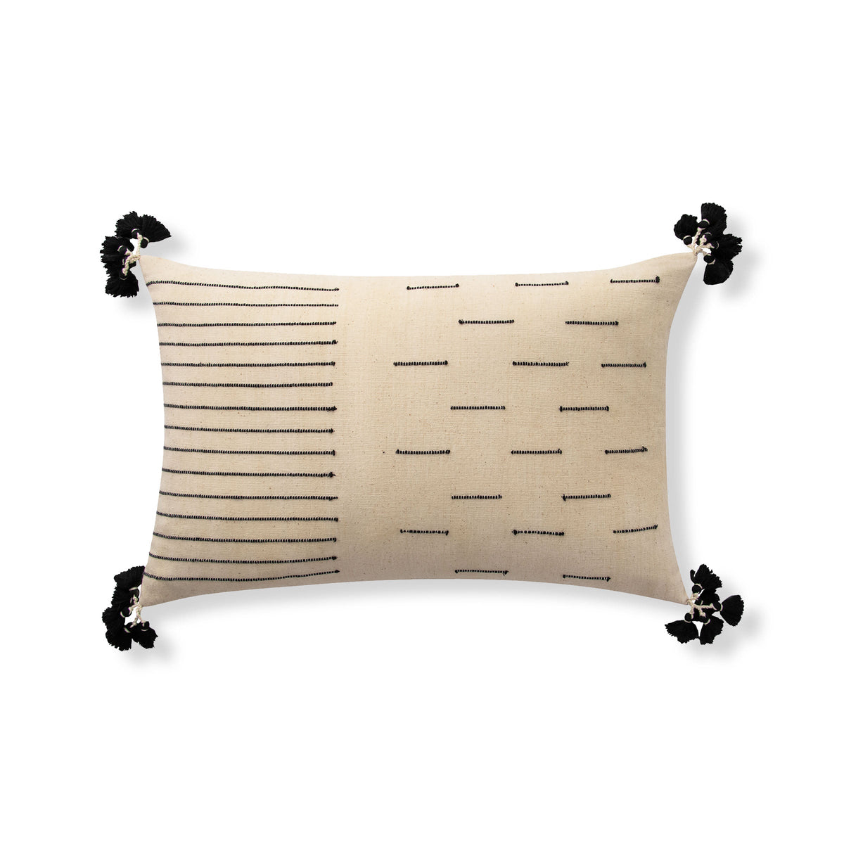 Folklore  Pillow - 16" x 24" / Natural & Black