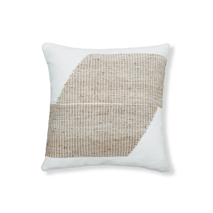 Loma Pillow - 20" x 20" / White & Natural