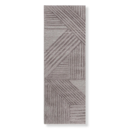Mauve-lous Lines - 2'6" x 12' / Taupe