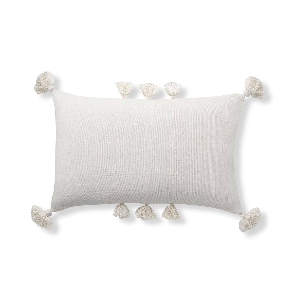 Minna Lumbar Pillow - 16" x 24" / White