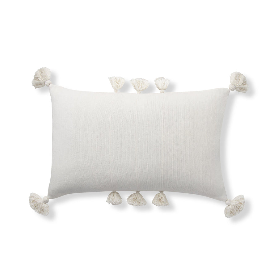 Minna Lumbar Pillow - 16" x 24" / White