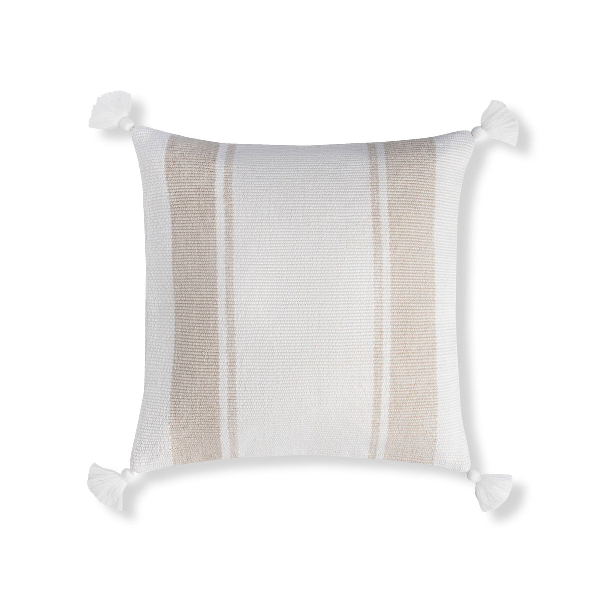 Newport Pillow - 20" x 20" / White & Natural