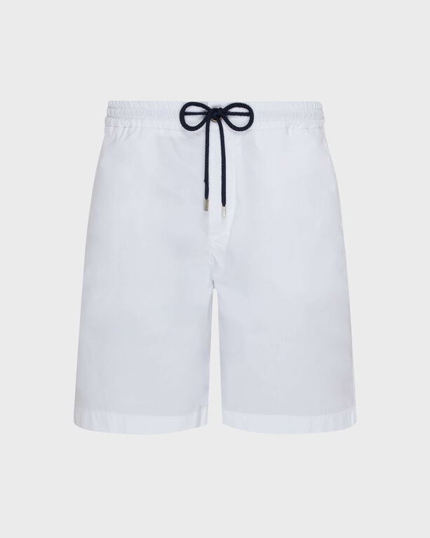 Vilebrequin - Men Jogging Gabardine Stretch Bermuda Shorts - Bermuda - Levant - White - Size 34