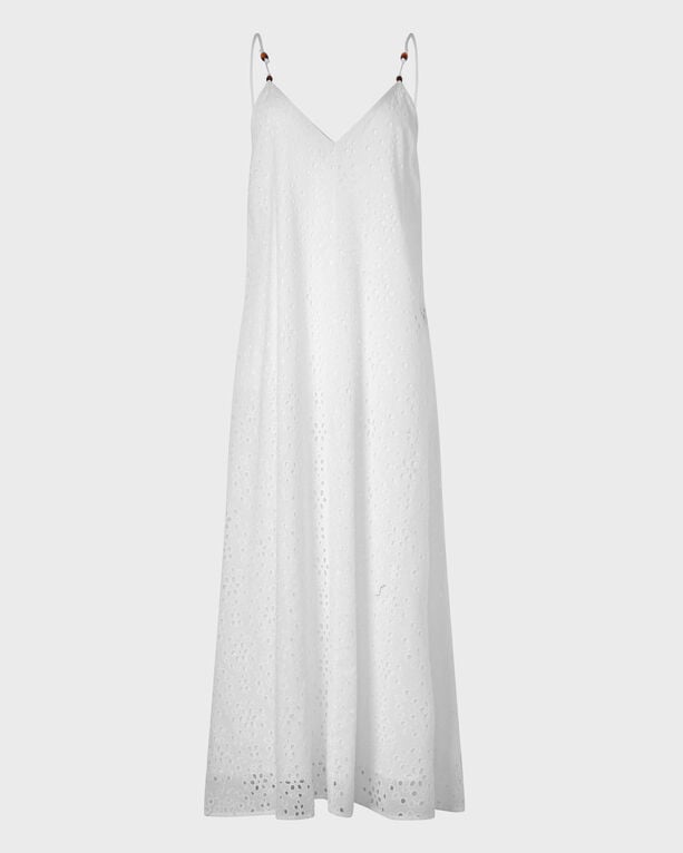 Vilebrequin - Women Floral Broderie Anglaise V-back Maxi Dress - Cover-up - Lizze - White - Size L