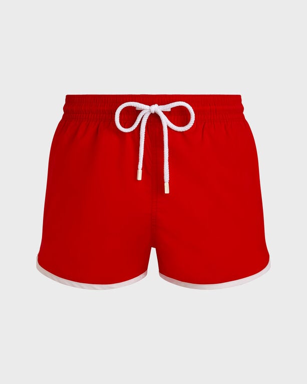 Vilebrequin - Men Short Ultra-light Swim Shorts Solid - Swimwear - Meno - Red - Size XXL
