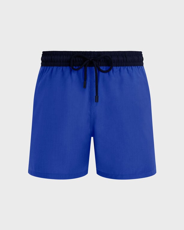 Vilebrequin - Men Merino Wool Super 120's Swim Shorts Bicolor - Swimwear - Magnus - Blue - Size XXXL