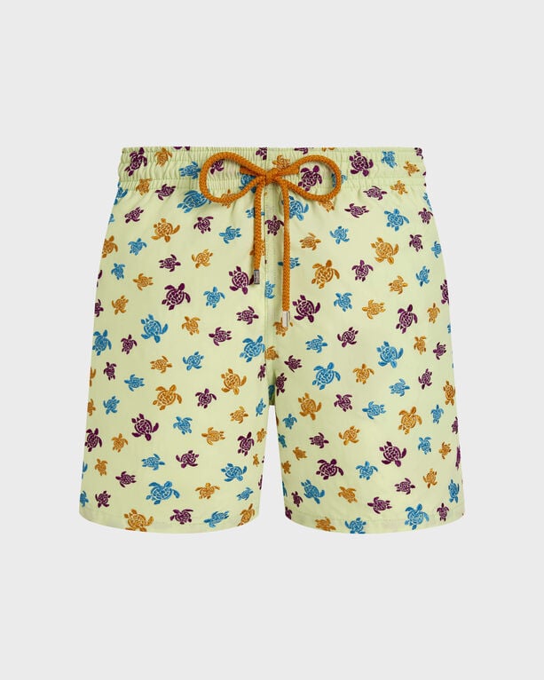 Vilebrequin - Men Embroidered Swim Shorts Micro Ronde Des Tortues - Limited Edition - Swimwear - Mistral - Green - Size 5XL