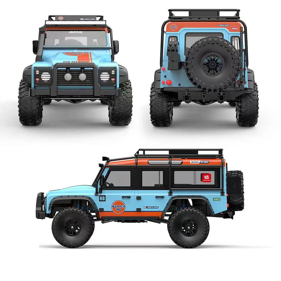 MJX HYPER GO H8H/H8H+ V2 1/8 Scale 2.4GHz 8CH 3S Off Road Brushless RC Rock Crawler - H8H Blue