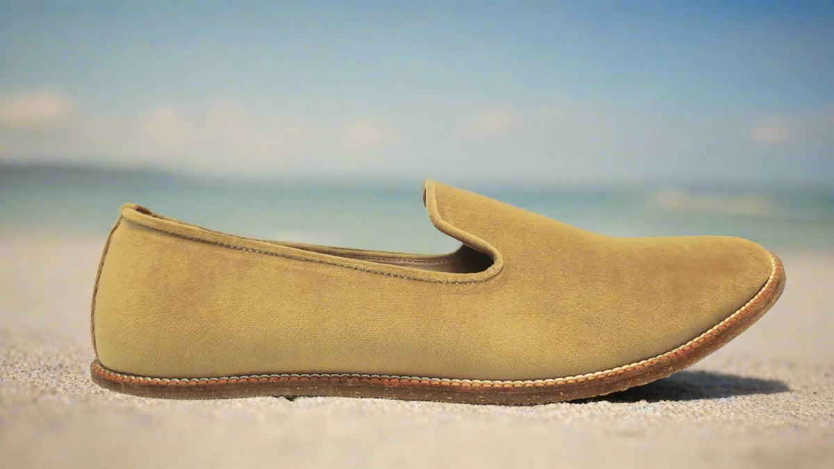Mens Kiaan Jutti Slip-on Desert Sand K3 Velvet - Desert Brown Sand - UK 9