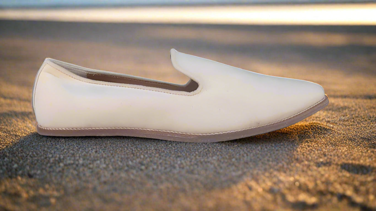 Mens Kiaan Jutti Slip-on Elephant Tusk Ivory K3 Velvet - UK 8