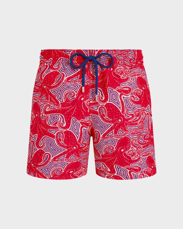 Vilebrequin - Men Swim Shorts Hypnoctopus - Swimwear - Moorea - Red - Size XXXL