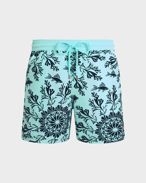 Vilebrequin - Men Swim Shorts Flocked Coral Mandala - Swimwear - Moorea - Blue - Size XXXL