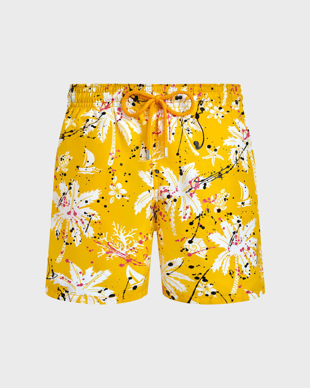 Vilebrequin - Men Swim Shorts Hawai Splash - Vbq X Palm Angels - Swimwear - Moorea - Yellow - Size M
