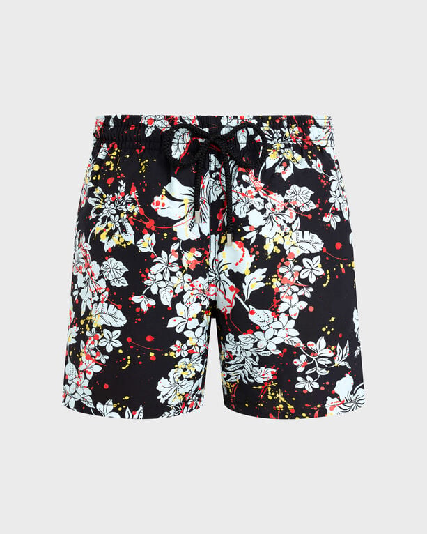 Vilebrequin - Men Swim Shorts Flower Splash - Vbq X Palm Angels - Swimwear - Moorea - Black - Size XXL