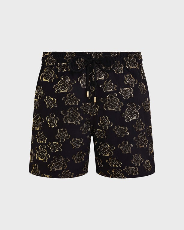 Vilebrequin - Men Swim Shorts Ronde Des Tortues Jacquard - Swimwear - Moopea - Black - Size XXXL