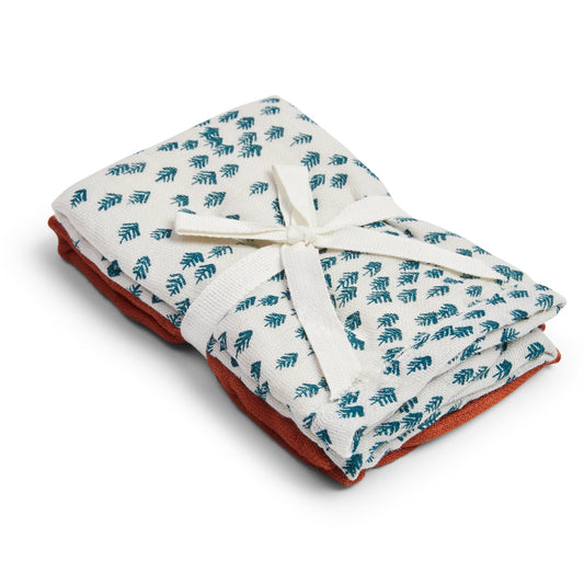 Organic Baby & Toddler Washcloths Set Of 2 - Nordic Forest