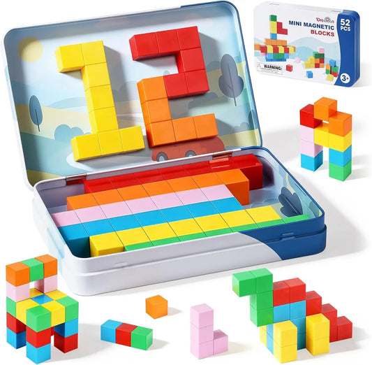 Magnetic Building Blocks STEM Toysfor Kids Ages 3+, 52 PCS