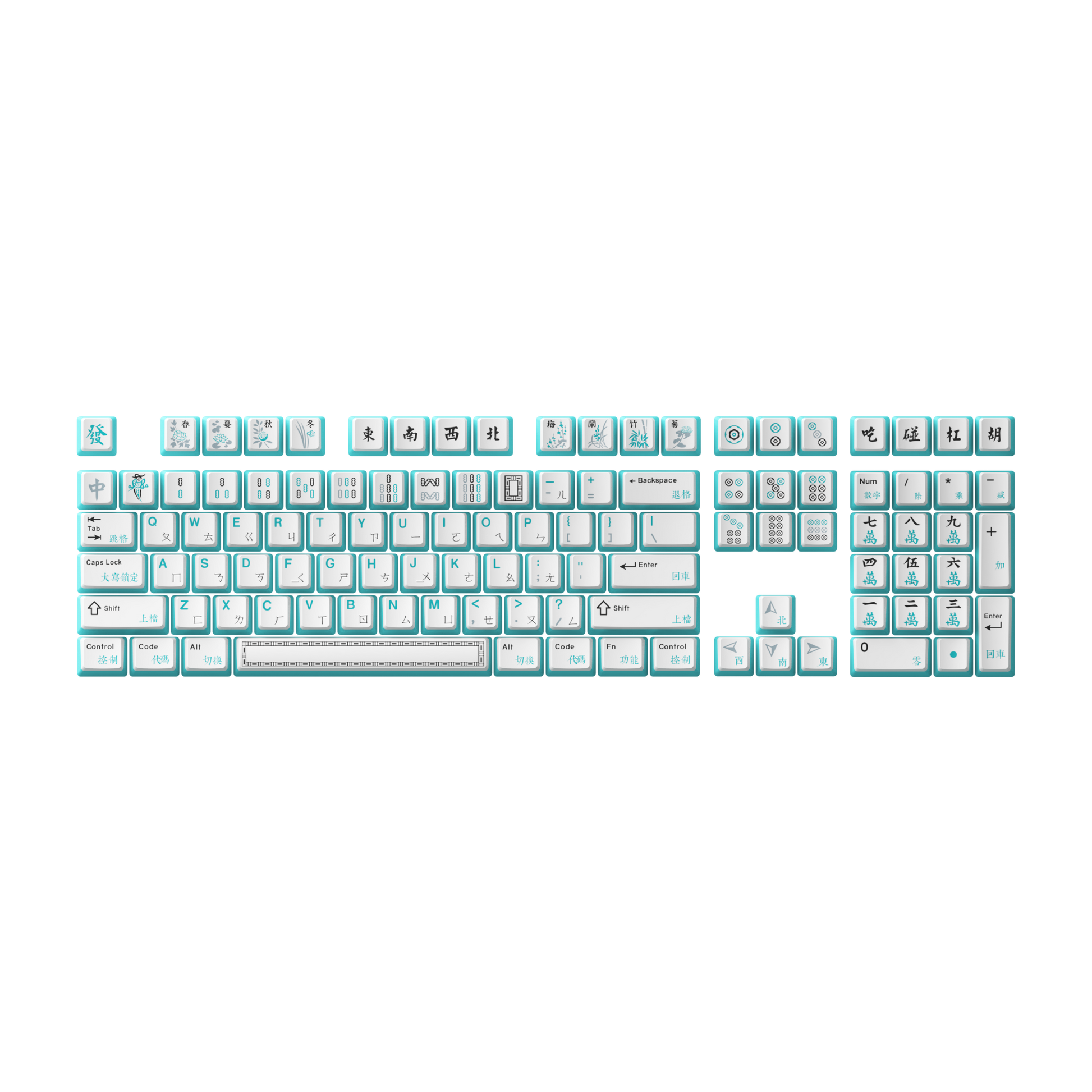 Mahjong Keycap Set (108-Key)