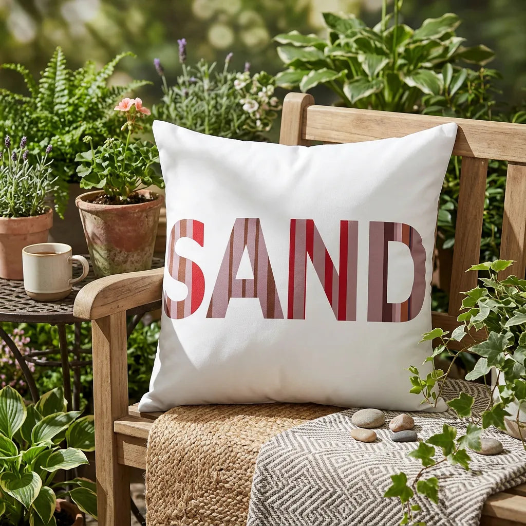 Water Resistant Outdoor Decorative Scatter Cushions Garden Printed Pillows - Red / 1 Packs