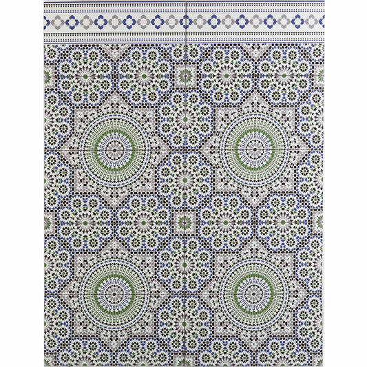 Marokkanische Wandfliesen 50x25 cm – Mosaik Muster