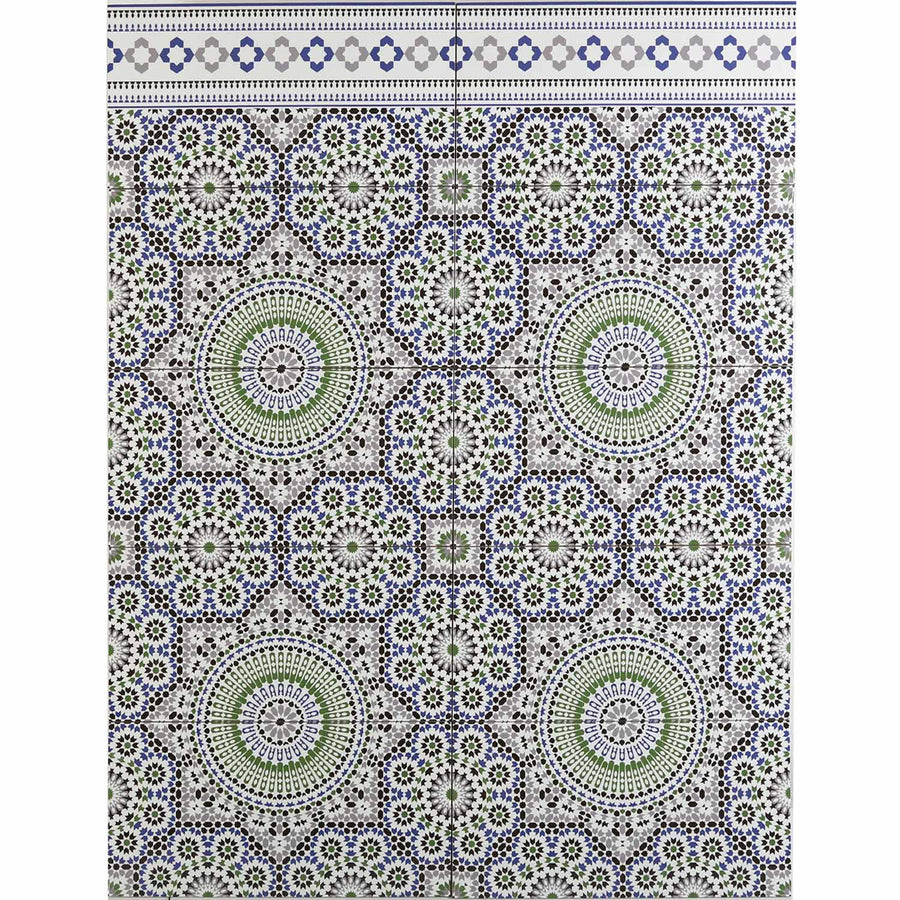 Marokkanische Wandfliesen 50x25 cm – Mosaik Muster