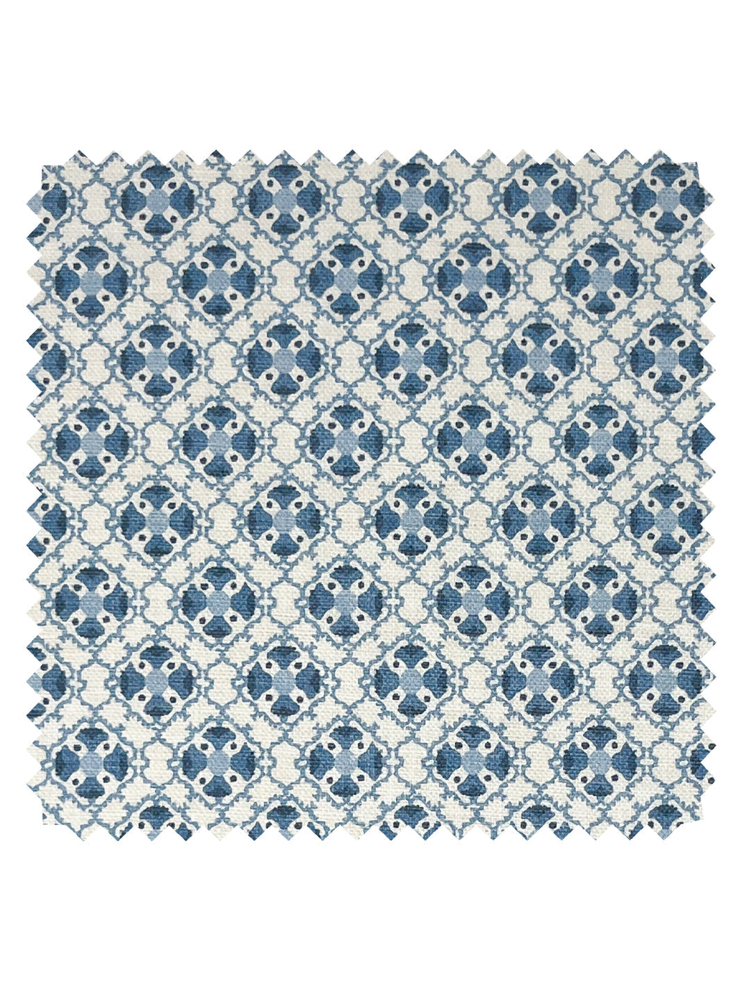 Medallion All Over' Linen Fabric by Nathan Turner - Blue - LINEN / YARD