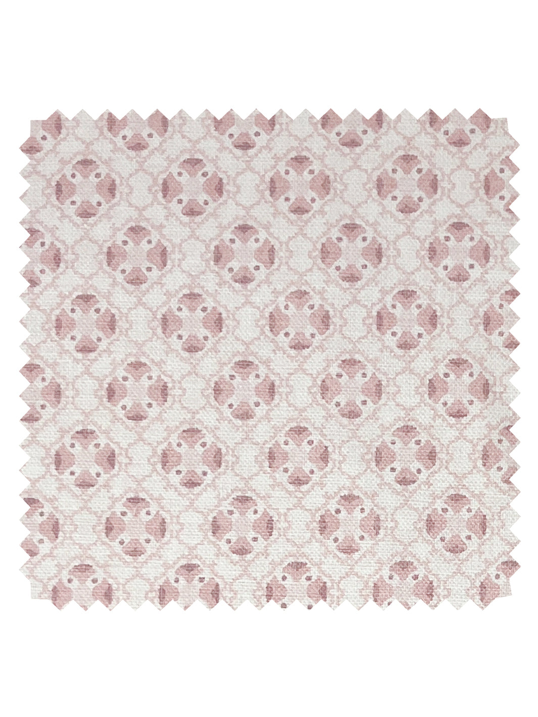 'Medallion All Over' Tea Stained Linen Fabric by Nathan Turner - Pink - LINEN / YARD