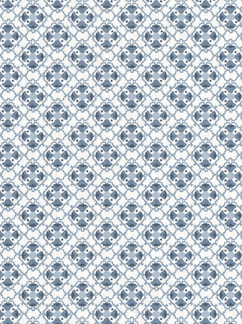 'Medallion All Over' Wallpaper by Nathan Turner - Blue - Removable / 26 in. x 4.5 ft.