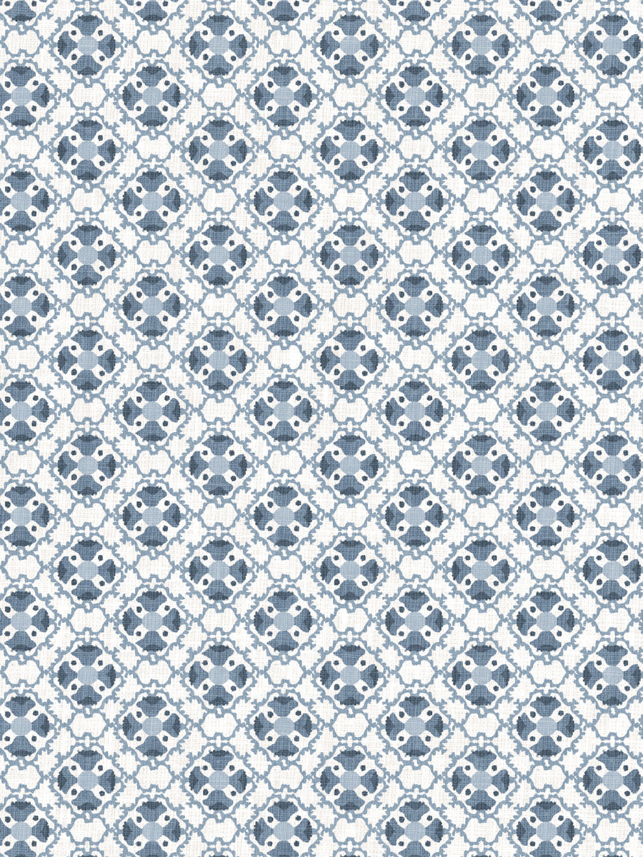 'Medallion All Over' Wallpaper by Nathan Turner - Blue - Removable / 26 in. x 4.5 ft.