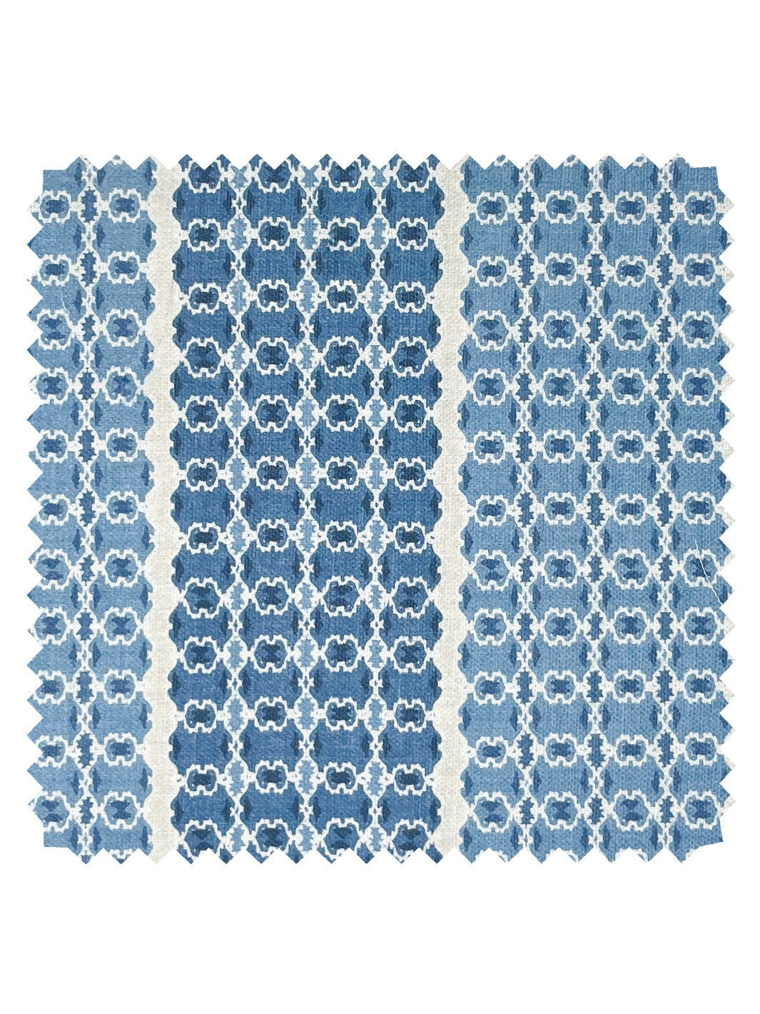 Medallion Stripe' Linen Fabric by Nathan Turner - Blue - LINEN / YARD