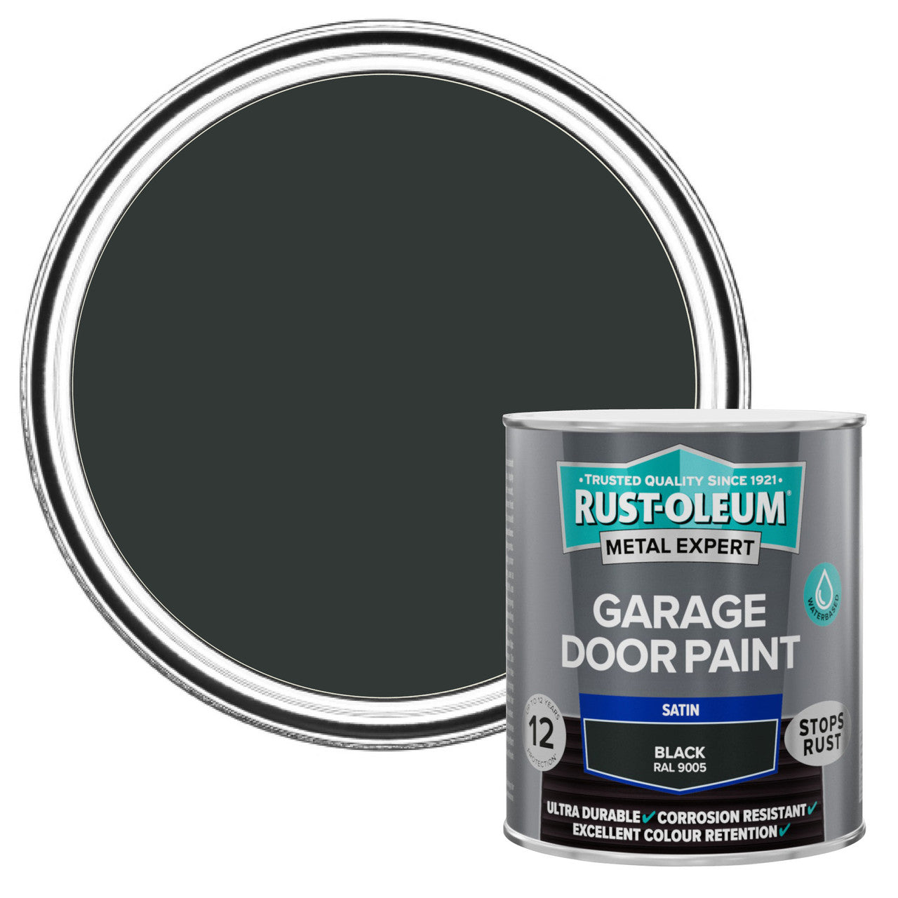 Metal Expert Satin Black Garage Door Paint 750ml