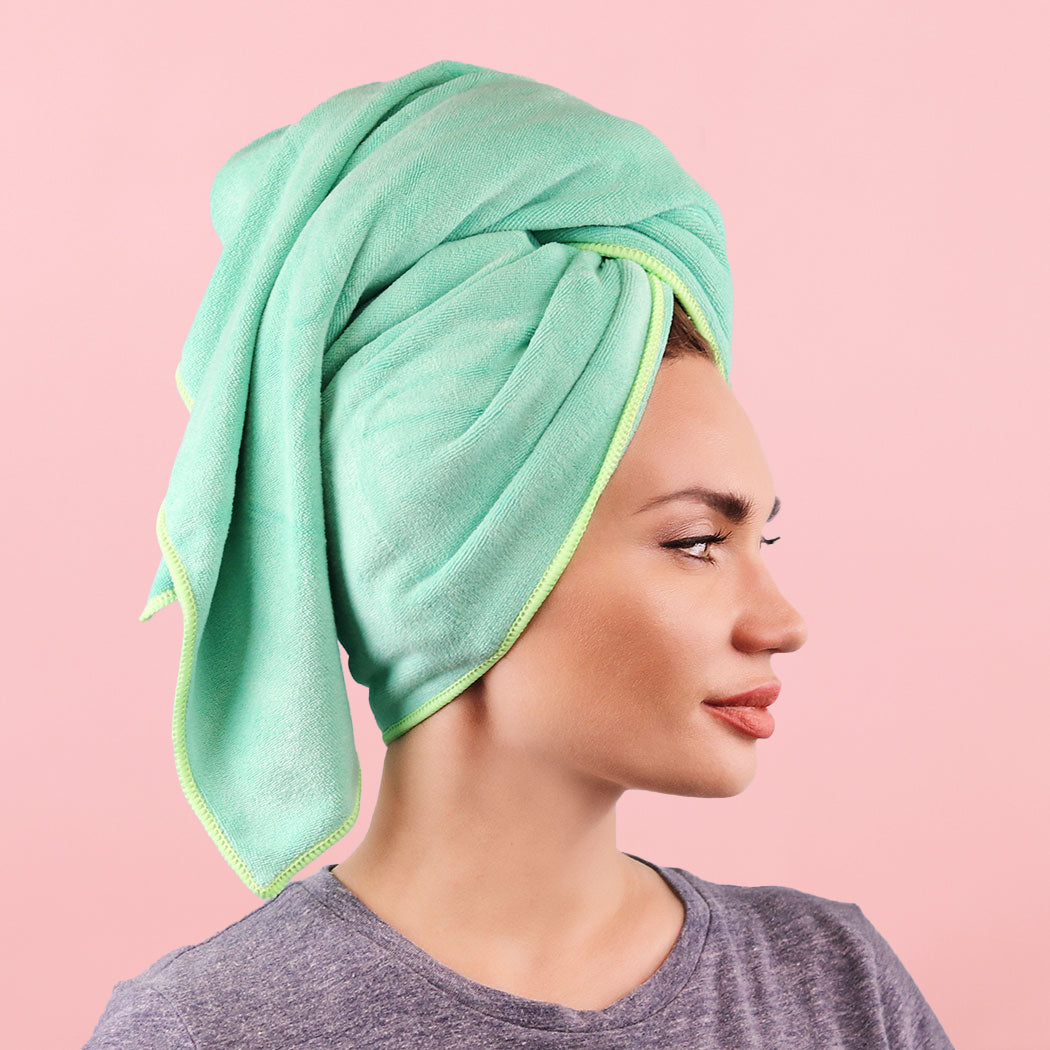 Microfiber Hair Towel - Mint