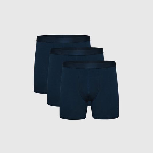True Classic Navy Blue Boxer Briefs 3-Pack | Small