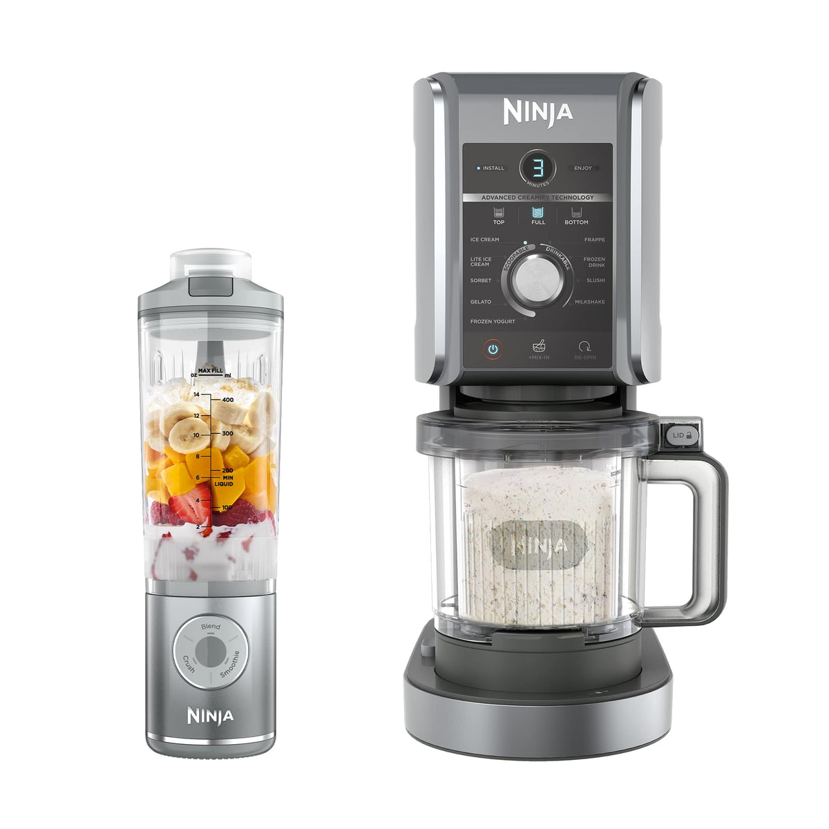Ninja Protein Power Pack – CREAMi Deluxe & Blast Max Bundle​ in Black/Silver | NC51BC25UK | by SharkNinja