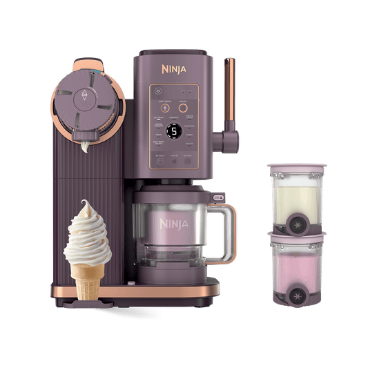 Ninja CREAMi Scoop & Swirl 13-in-1 Ice Cream and Soft Serve Maker in Raspberry | NC701UKPU | by SharkNinja