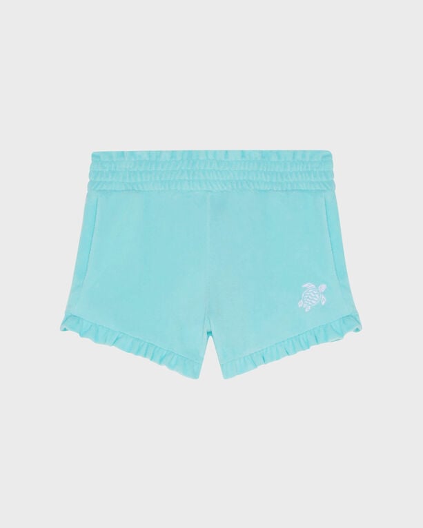 Vilebrequin - Girls Terry Shorts Embroidered Turtle - Shorty - Ginetty - Blue - Size 14