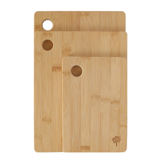 3 Piece Bamboo Chopping Board Set
