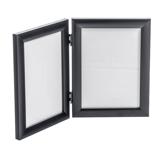 5" x 7" Freestanding Double Photo Frame - Black