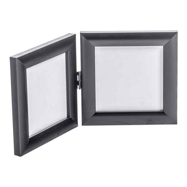 4" x 4" Freestanding Double Photo Frame - Black
