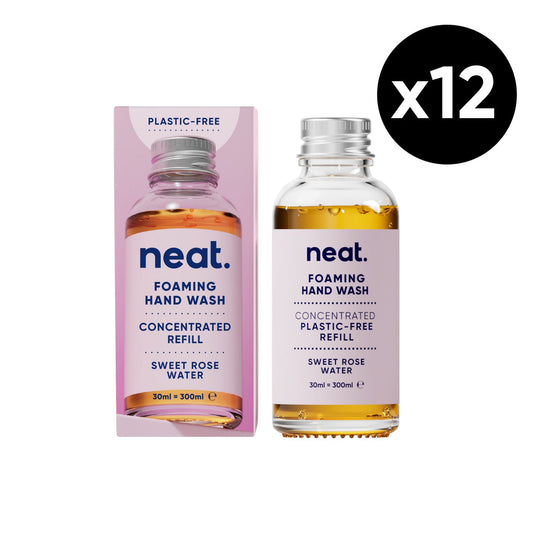 Neat 12x Foaming Hand Wash Refills, Sweet Rose Water