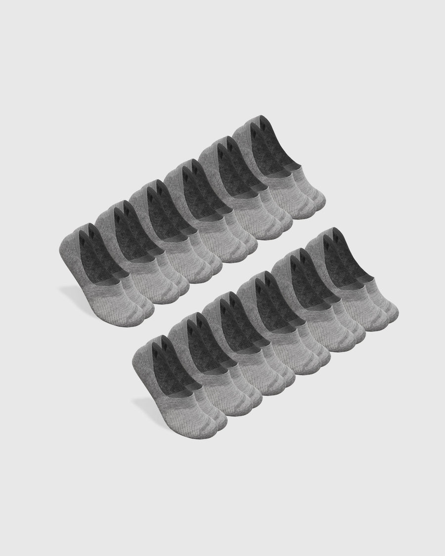 True Classic Heather Gray Never Show Socks 12-Pack | Medium