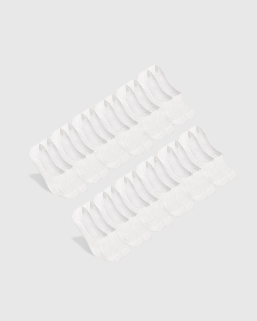 True Classic White Never Show Socks 12-Pack | Medium
