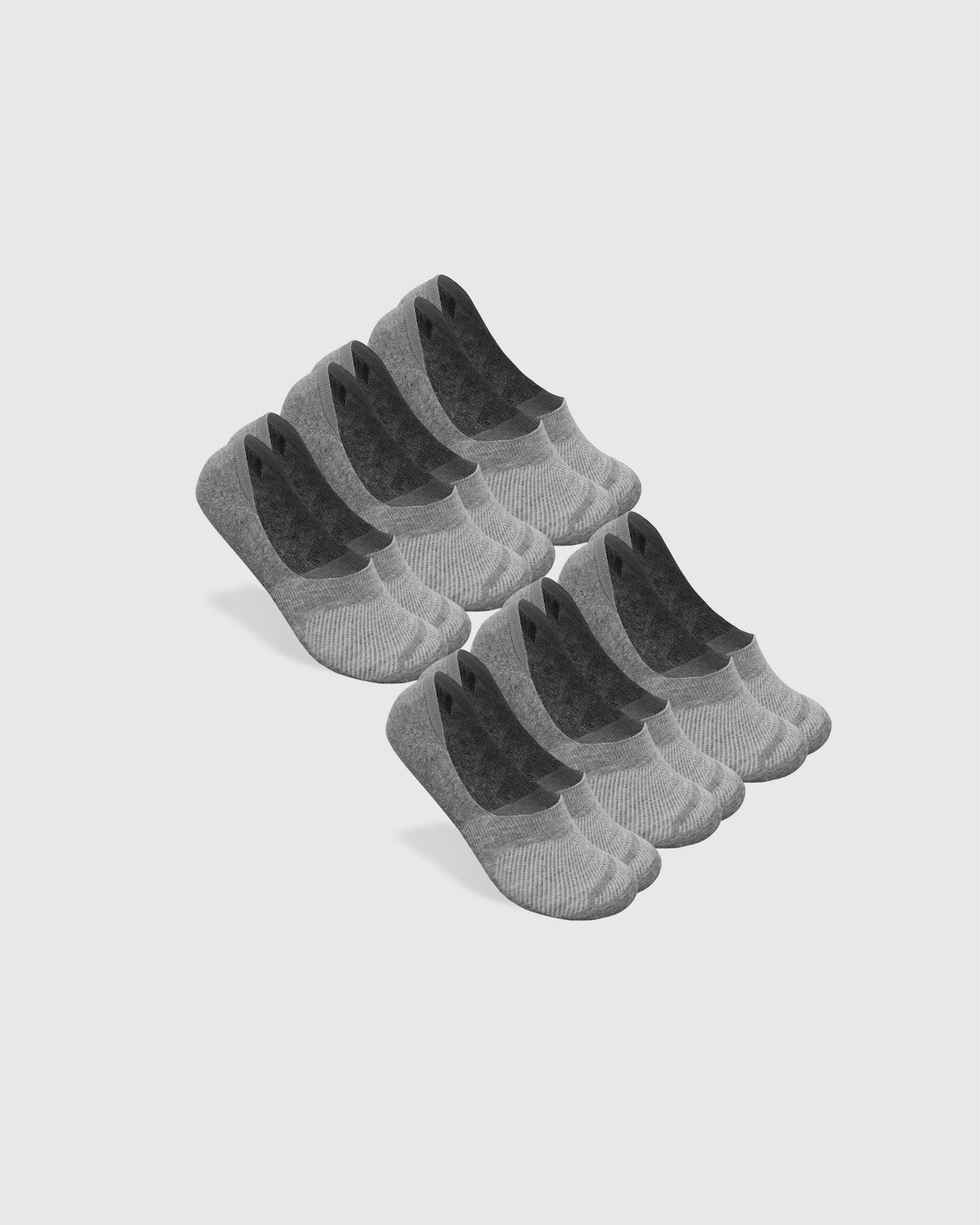 True Classic Heather Gray Never Show Socks 6-Pack | Medium