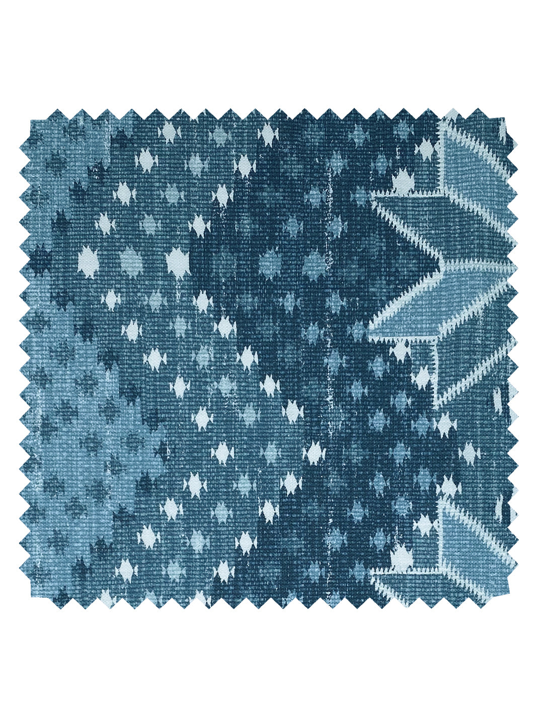 Northstar Blanket' Linen Fabric by Nathan Turner - Blue - LINEN / YARD