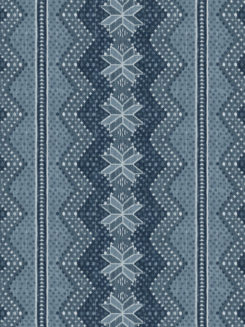 'Northstar Blanket' Wallpaper by Nathan Turner - Blue - Removable / 26 in. x 4.5 ft.