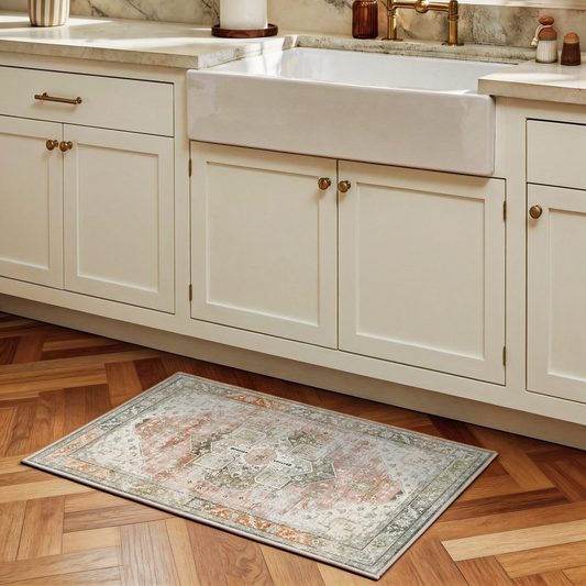 Novera - Vintage Washable Bathroom Rug - 60x90cm
