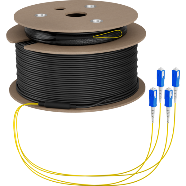 Trunkkabel U-DQ(ZN)BH OS2 4E (1x4) SC-SC, 180m Dca LSZH G657A1