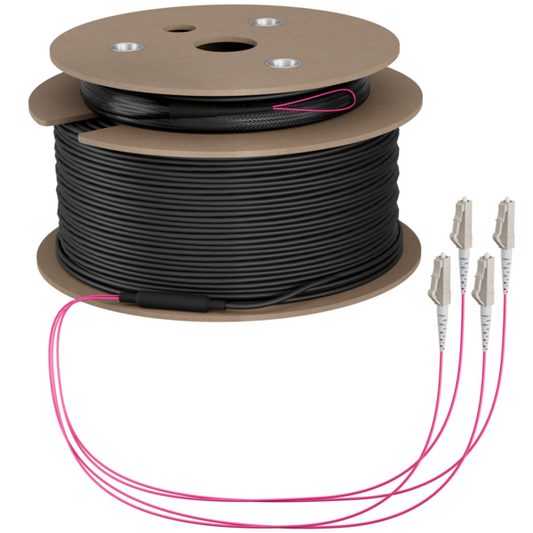Trunkkabel U-DQ(ZN)BH OM4 4G (1x4) LC-LC, 100m Dca LSZH